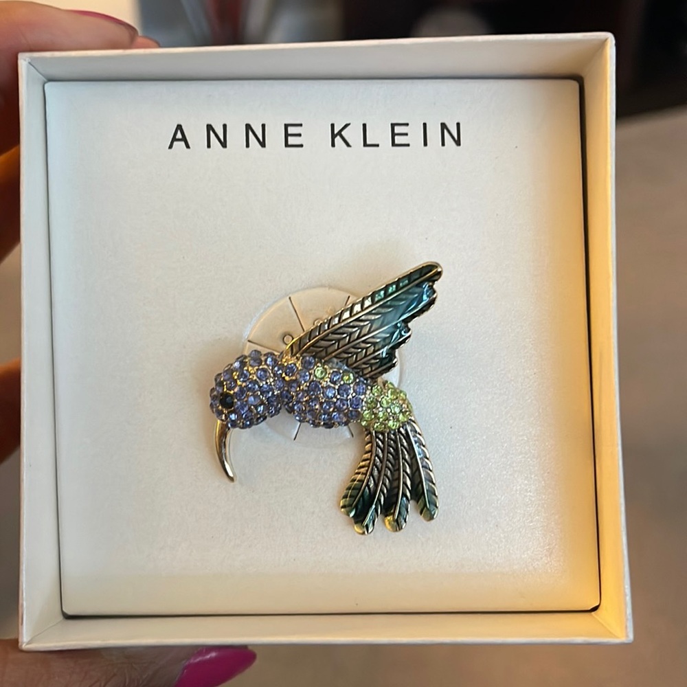 Anne Klein Hummingbird Brooch